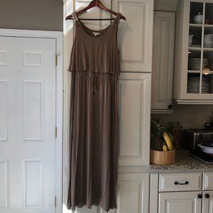 DB Long Dress Drawstring waist Braided straps sz L